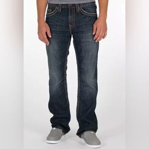 Silver Nash Jeans Men's Deep Blue Straight Jeans